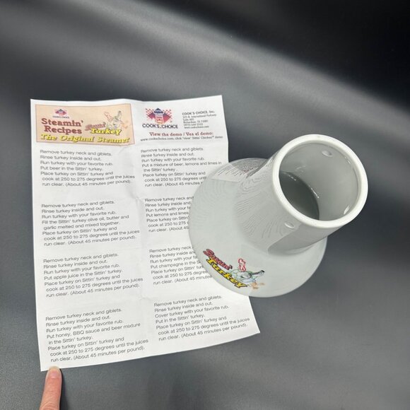 Turkey Roaster Beer Can Steamer Cooker Thanksgiving Bird New Instructions - Picture 7 of 12